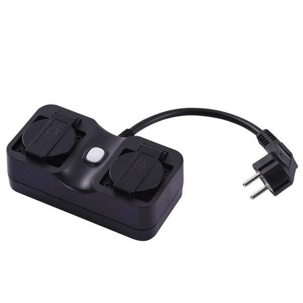 Wtyczka sterowana aplikacją DOUBLE AZ3223 Azzardo IP44 podwójna czarny