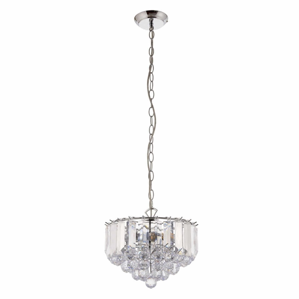 Salonowa lampa wisząca Fargo FARGO-12CH Endon glamour chrom przezroczysta