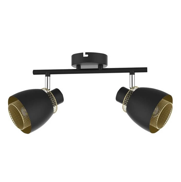 Industrialna lampa sufitowa Aleksandria 92-13743 czarny złoty