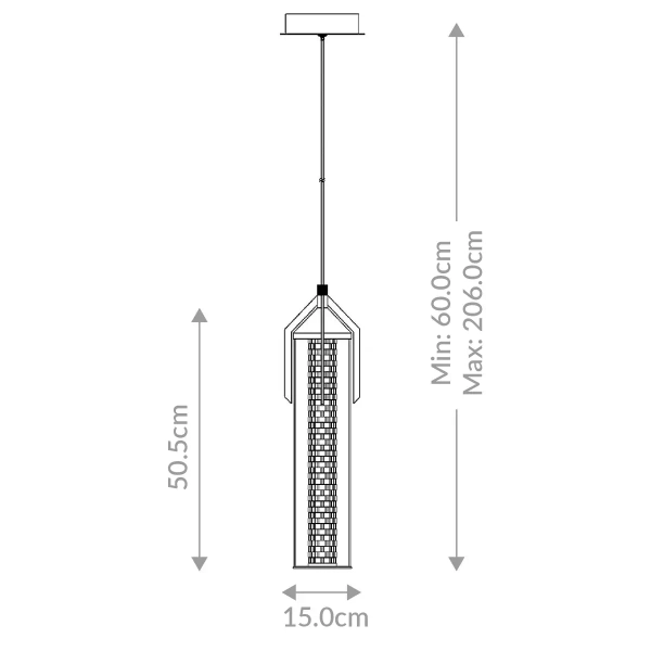 Lampa wisząca tuba szklana Espada QN-ESPADA-1P-BG LED 18W 3000K złoty