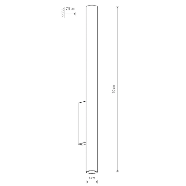 Stick lampa ścienna tuba Fourty 10760 Nowodvorski góra dół mosiądz
