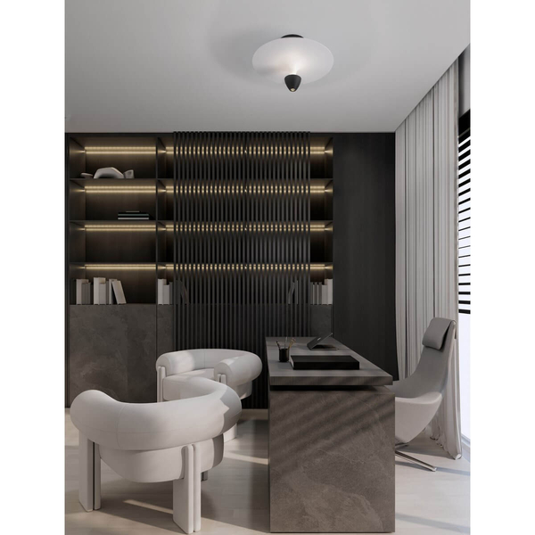Sufitowa lampa talerz UCURENA LE44638 LED 11W 3000K metalowa biała czarna