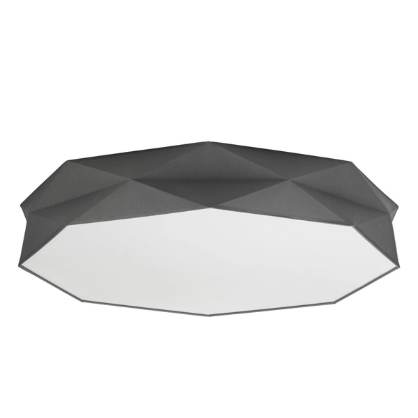 Okrągły plafon do salonu Kantoor 4223 TK Lighting z tkaniny grafitowa