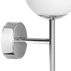 Loftowa LAMPA ścienna MIJA 20766103 Kaspa szklana ORAWA kinkiet do łazienki kula IP44 chrom biała