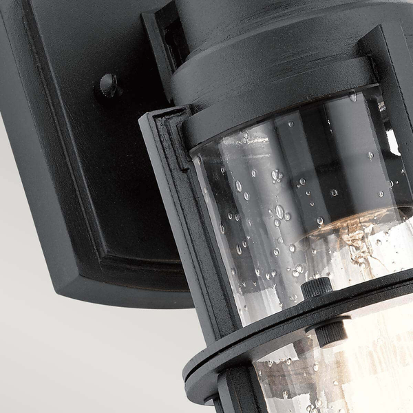 Lampa zewnętrzna naścienna KL-SURI-S Kichler outdoor szklana czarna