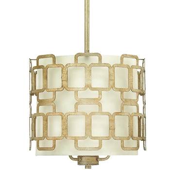 LAMPA wisząca Sabina HK-SABINA-3P Elstead HINKLEY metalowa OPRAWA okrągły zwis złoty biały