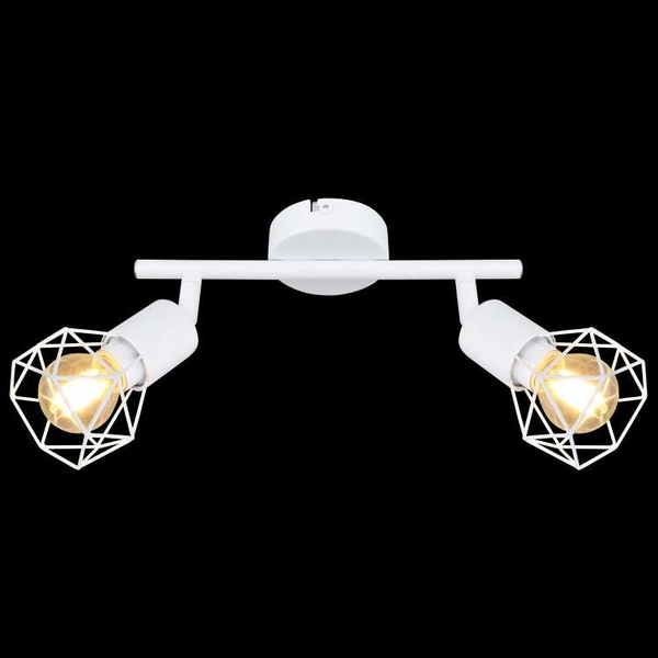 Druciana LAMPA sufitowa XARA I 54802W-2 Globo metalowa OPRAWA industrialny plafon reflektorki białe