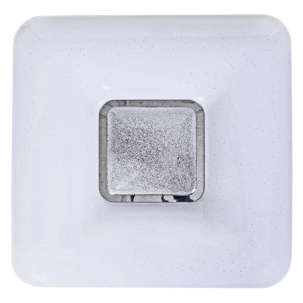 Plafon LAMPA sufitowa YAX ML4402 Milagro kwadratowa OPRAWA glamour LED 24W 3000K – 6000K z efektem gwiazd biała chrom