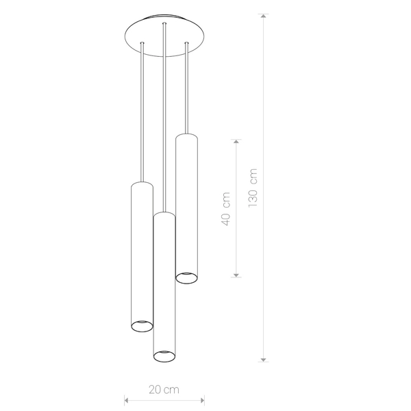 Jadalniana lampa wisząca Eye 8915 metalowa kaskada nad stół mosiądz
