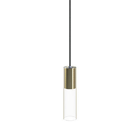Nowoczesna lampa wisząca Cylinder 7868 zwis do salonu mosiądz