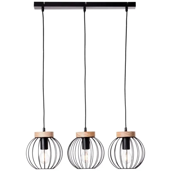 Potrójna lampa wisząca Sorana 99236/76 loftowa metalowa czarna