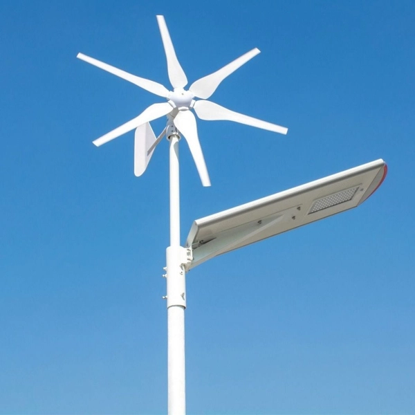 Lampa uliczna hybrydowa Windsun WS-80W Greenie LED 80W IP65 biała