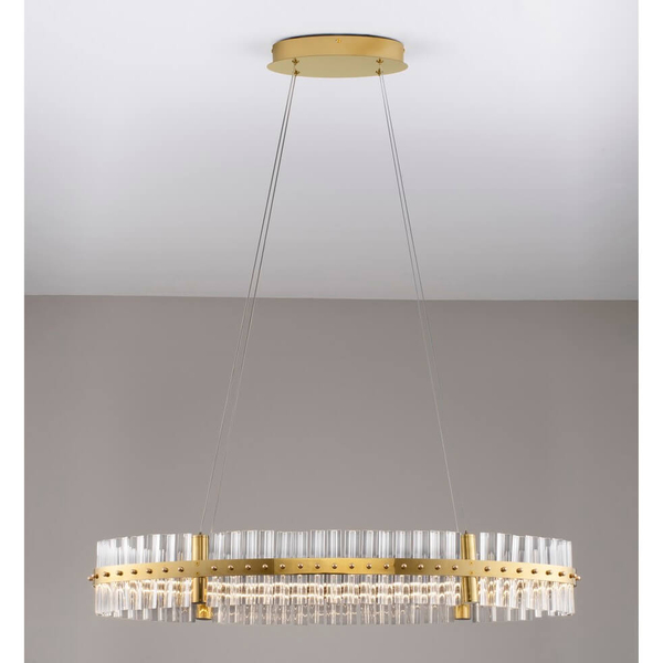 Okrągła lampa zwisająca MAYO LE44227 LED 45W 3500K pierścień złota