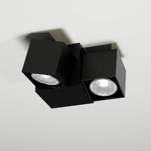 Natynkowa LAMPA sufitowa BIZEN 2211 Shilo metalowa OPRAWA reflektorowa kostki czarne
