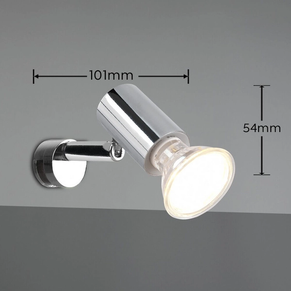 Regulowany kinkiet ścienny LORENZO 283500106 IP44 srebrny