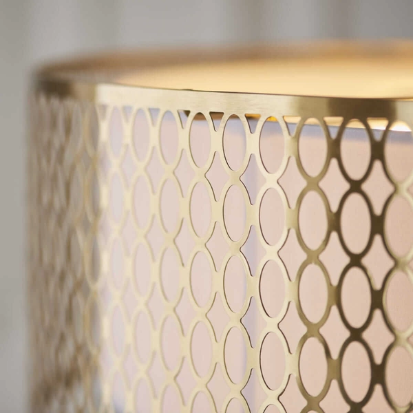 Ażurowa lampa wisząca Cordero 101569 Endon do jadalni złota biała