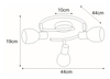 Lampa sufitowa Embo K-8001/3G z regulowanymi kloszami chrom