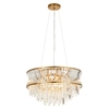 Wisząca lampa glamour L&-1107785 szklana mosiądz przezroczysty