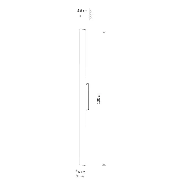 Elewacyjna lampa podłużna DEMI 11556 LED 18W 3000K IP54 beżowa