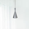 Metalowa lampa wisząca Trincola 5311 stożek do salonu nad stolik srebrny