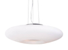 Nowoczesna lampa wisząca Pires okrągły dysk biały chrom