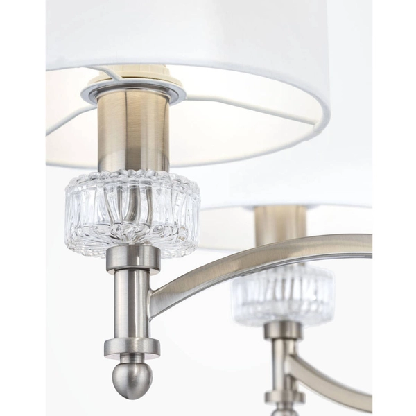 LAMPA wisząca ALICANTE MOD014CL-06N Maytoni abażurowa OPRAWA zwis glamour nikiel