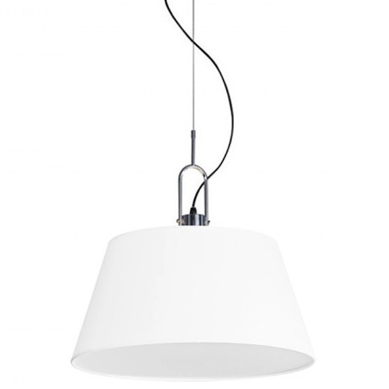 LAMPA wisząca MD2361-M-WH/2293 abażurowa OPRAWA zwis klasyczny biały