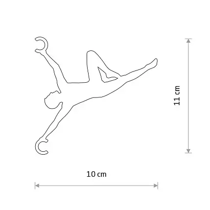Uchwyt dekoracyjny do przewodów ACROBAT 11794 metalowy czarny