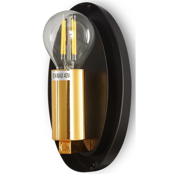 Lampa ścienna Mablell MOD306WL-01G połyskujący złoty