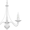 Żyrandol glamour Róża 397E Aldex 3-płomienna lampa świecznikowa biała