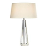 Stołowa lampa Cyprus CYP4208 Dar Lighting do salonu tkanina szkło kryształ biały