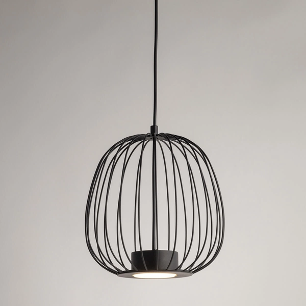 Wisząca lampa do jadalni Bell 40877 nad stół druciana klatka czarna