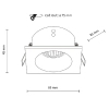 Łazienkowy downlight sufitowy Prisma 10581 kwadratowy IP65 czarny