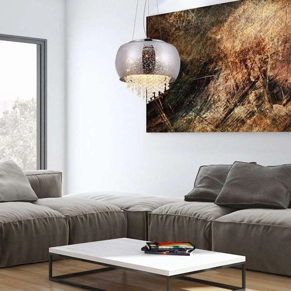 LAMPA wisząca STARLIGHT ML241 Milagro szklana OPRAWA glamour ZWIS z kryształkami galaktyka crystal chrom