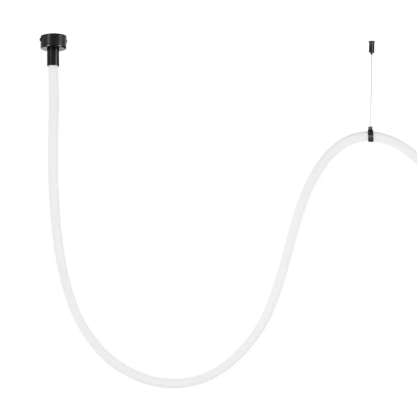 Lampa wisząca wąż ledowy SNAKE MD1021-3 biała czarna metal PVC LED 45W 3000K 3M nad stół
