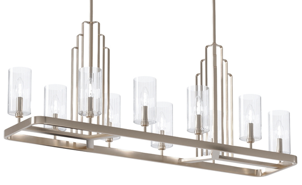Geometryczna lampa wisząca QN-KIMROSE10-PN szkło nikiel