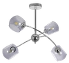 Loftowa LAMPA sufitowa VEN 2690/4 modernistyczna OPRAWA szklane klosze chrom przydymione