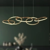 Metalowa wisząca lampa Anneli 34-35646 LED 45W 3000K do salonu złota