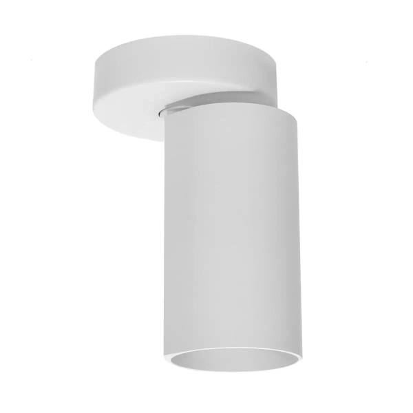 Regulowana sufitowa lampa Bora 1621 metalowa tubka biały