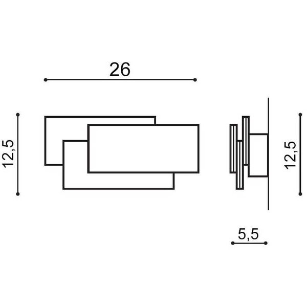 Metalowy kinkiet ścienny Clover AZ2199 Azzardo LED 12W 3000K biały