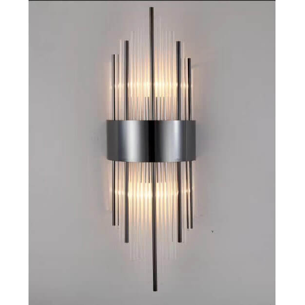 Lampa ścienna do holu Otto CGOTTO-BLACK-60 Copel kryształowa szklana czarna