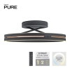 Sterowany pilotem plafon PURE E-LOOP czarny 6552-18 1xLED 33W 2700-5000K ze zmienną barwą