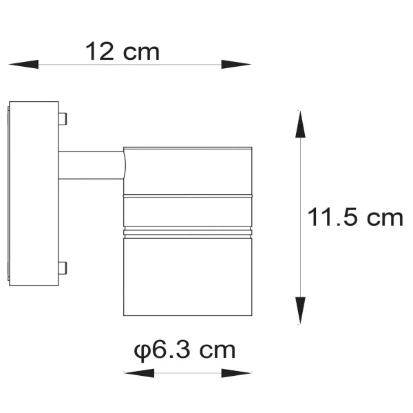 Kinkiet ścienny ARNE-LED 14867/05/12 Lucide IP44 dół-góra chrom