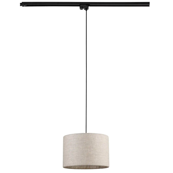 Wisząca lampa 1-fazowa szynowa Tracer Linen 10674 tuba szary