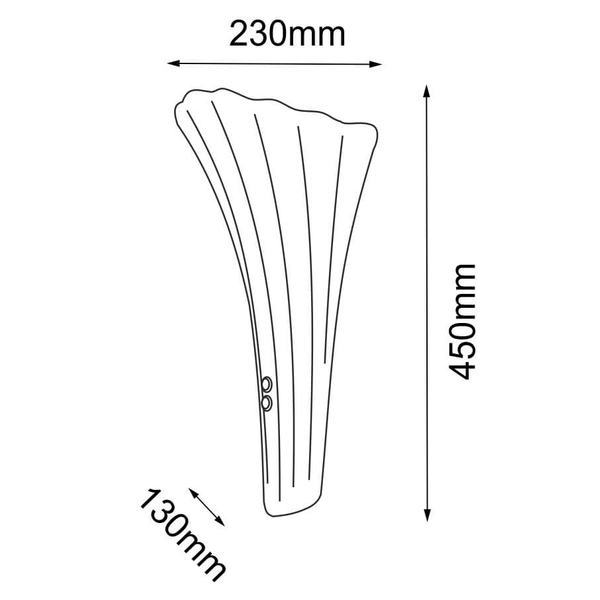 Kinkiet ścienny szklany Petalo 8799 Amplex muszla do salonu biała