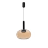 Szklana wisząca lampa BUENO złota czarna 31-50465 1xGx53 owalna nad stół