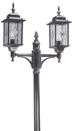 Podwójna lampa stojąca Wexford WX8 Elstead do ogrodu witraże czarne