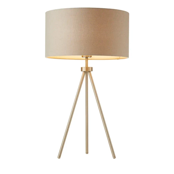 Stołowa lampka do sypialni Tri 66986 trójnóg nikiel szary
