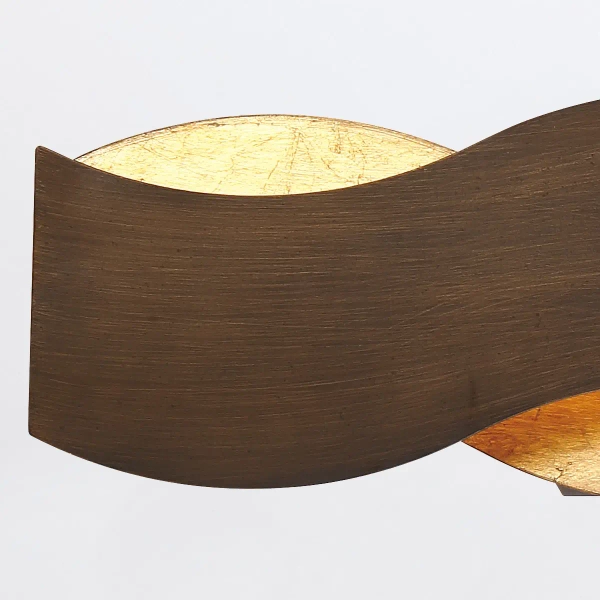 Kinkiet ścienny Vaughan QN-VAUGHAN-1W-BRZ-GD LED 35W 3000K brązowy