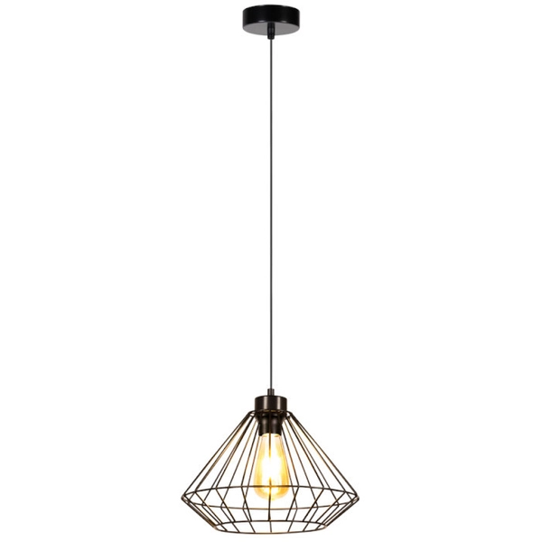 Lampa wisząca RAQUELLE 187149104 metalowa klatka zwis industrialny czarny